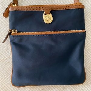 Michael Kors Kempton Navy Blue nylon crossbody